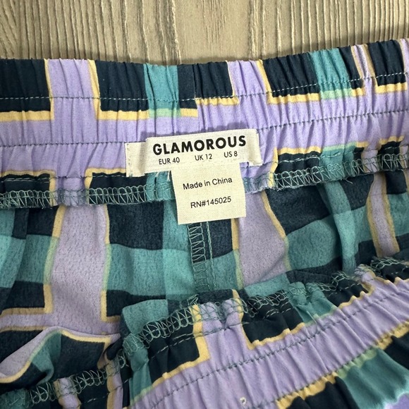 ASOS Pastel Plaid Loose Pants - SIZE US 8 Artsy Bold Spring Colorful - Picture 4 of 5